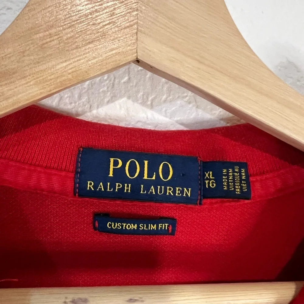 Polo Ralph Lauren Red‎ Cotton Short Sleeve Men's Polo Shirt Size XL